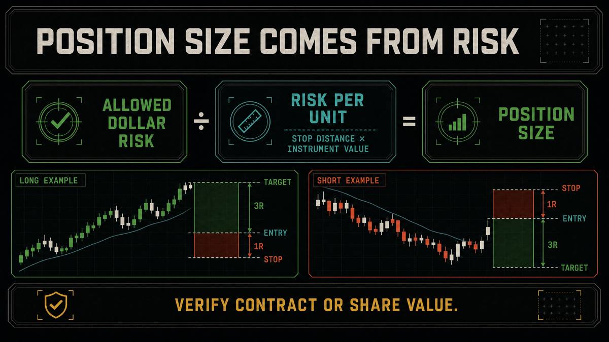 Position size comes from risk