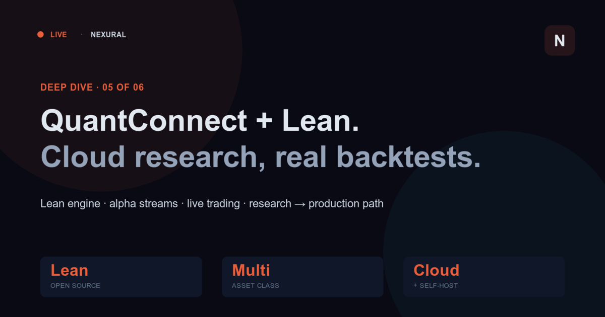 QuantConnect Automation Deep-Dive — LEAN, Cloud... | Nexural